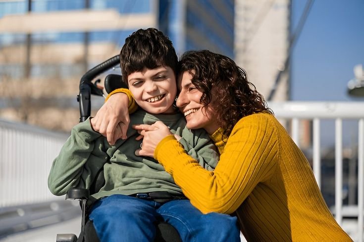 Behaviour support practitioner working with a participant